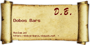 Dobos Bars névjegykártya